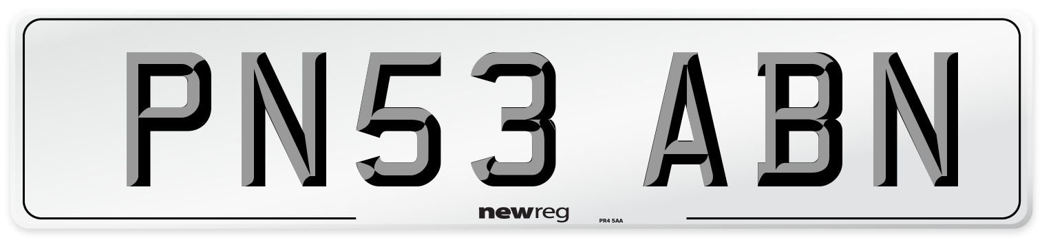 PN53 ABN Number Plate from New Reg